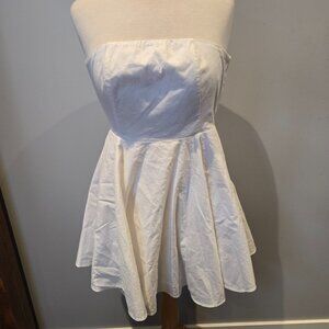 Express Strapless A-Line Mini Dress | Size XS | White